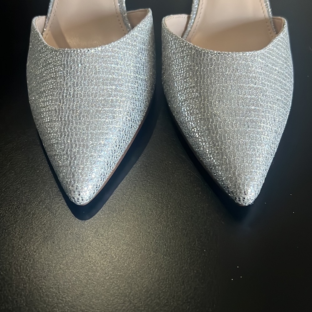 NEW NINA SILVER SHIMMER BRYSTOL D'ORSAY DRESS PUMP SIZE 9 - Picture 4 of 15